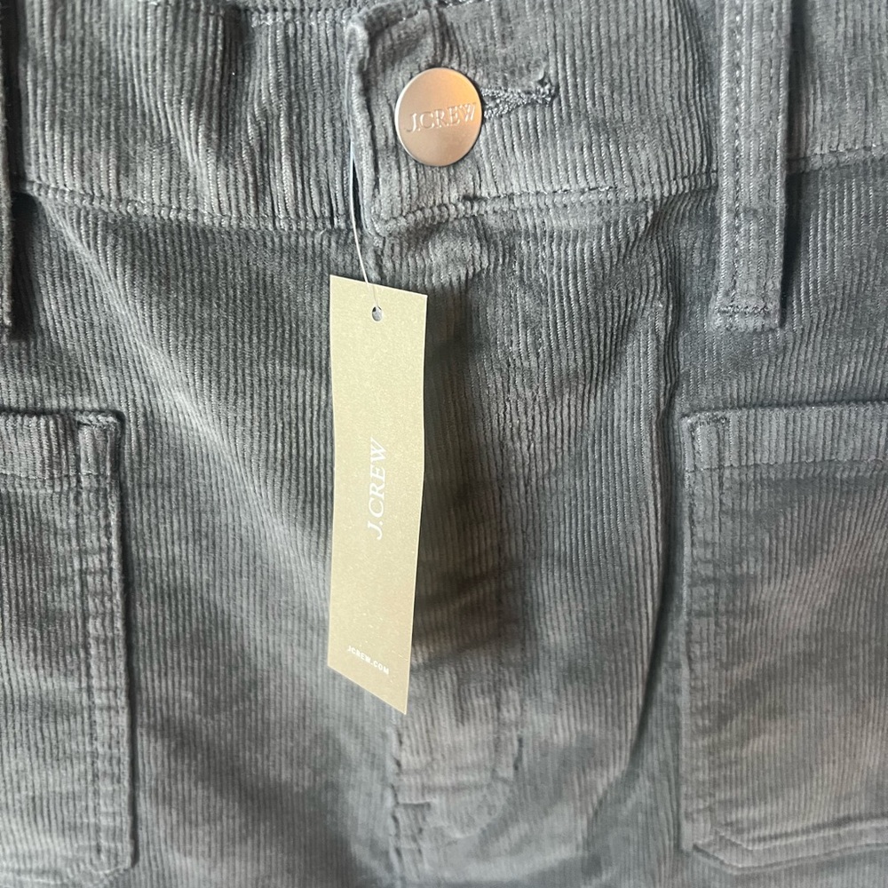 NWT JCREW Sailor slim-wide pant in stretch corduroy Size T30 Color Coal Grey - Picture 5 of 8